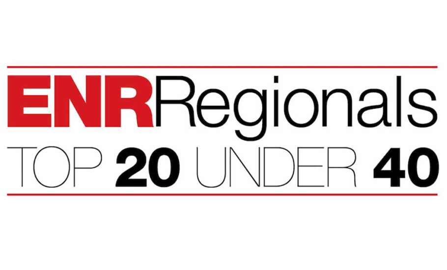 Image of Engineer News Record logo for the Top 20 Under 40 awards.