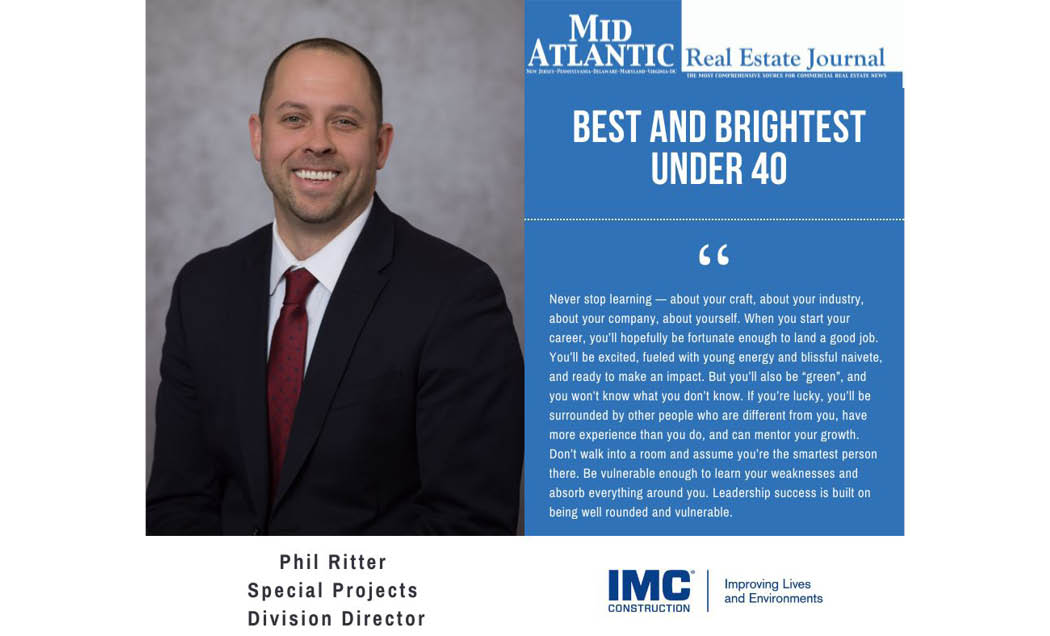 A graphic with a headshot of Phil Ritter on the left and the Mid Atlantic Real Estate Journal logo up top with a quote from Phil